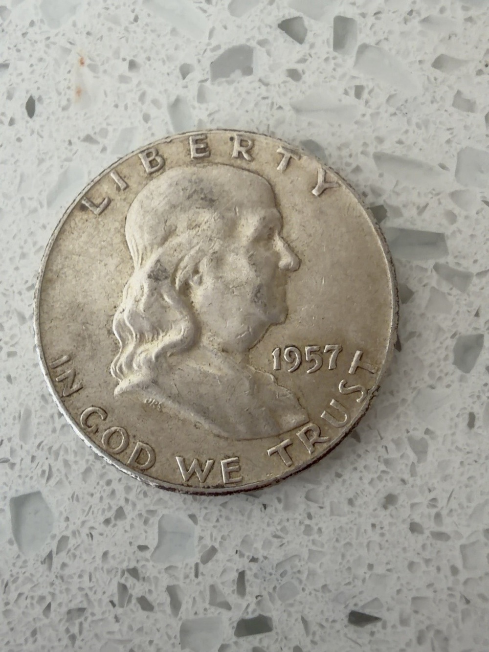 1957 Franklin Half Dollar 90% Silver Vintage U.S. Coin